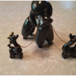 Vintage Ceramic Pierre Poodle and pups